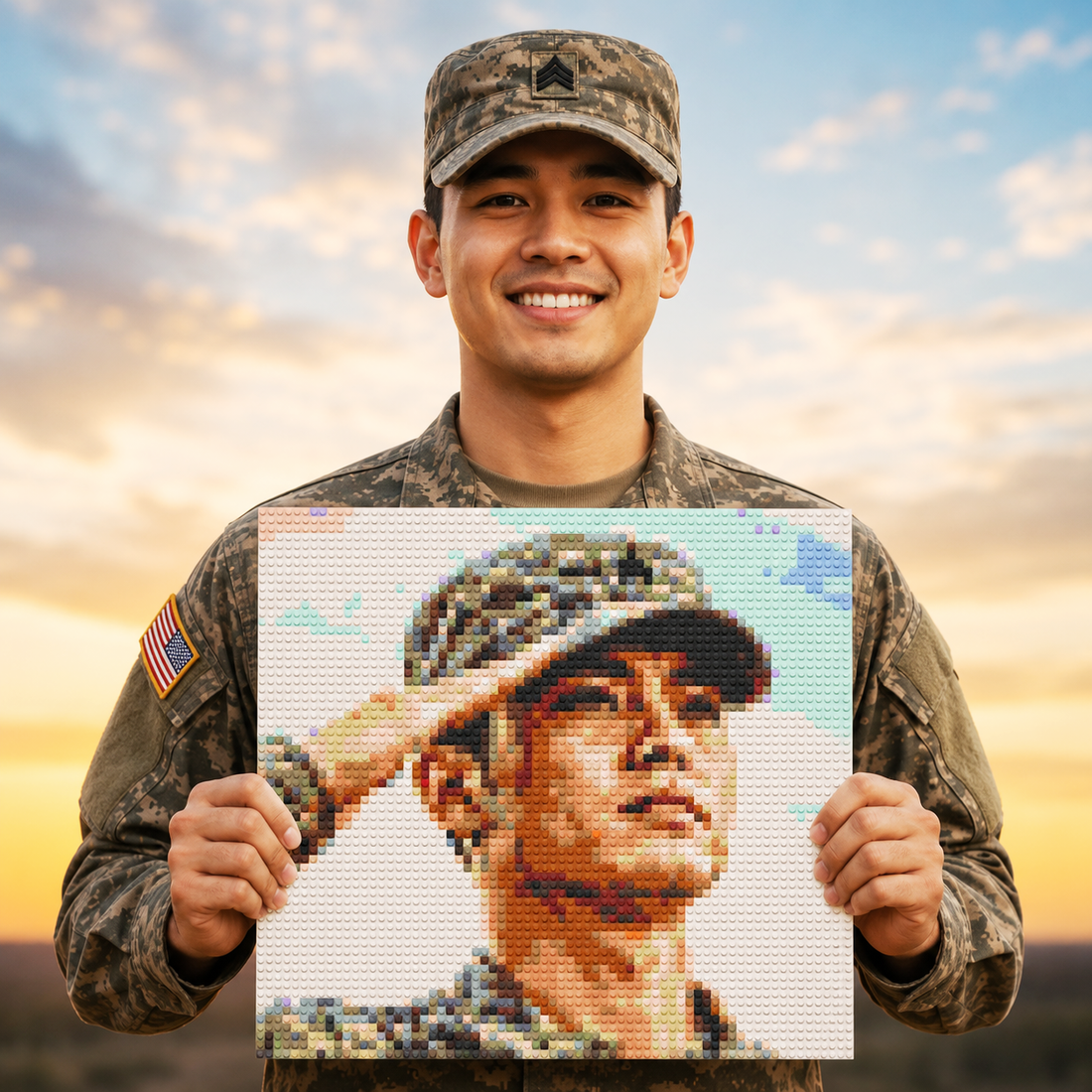 Military Homecoming Memobrick Gift Idea