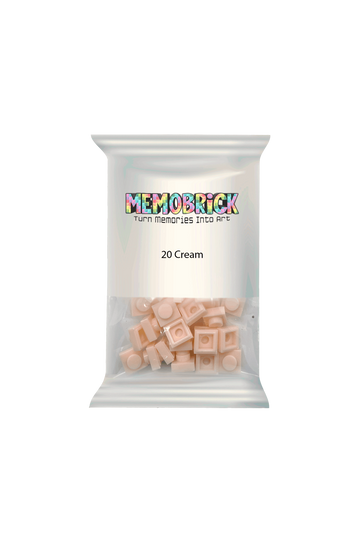 Bag of bricks- Cream 20 - Memobrick