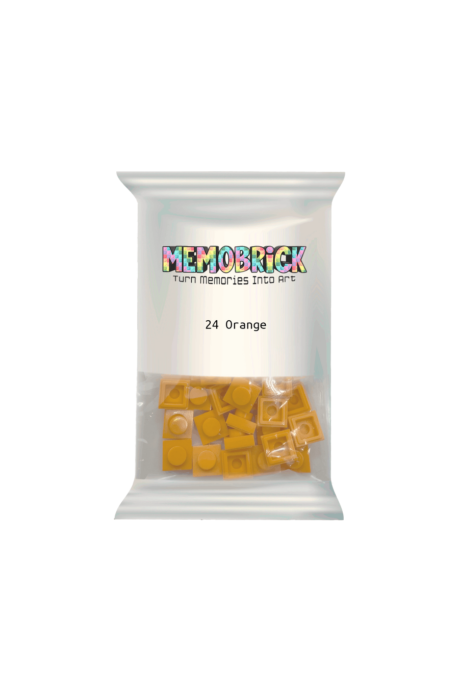 Bag of bricks-Orange 24 - Memobrick