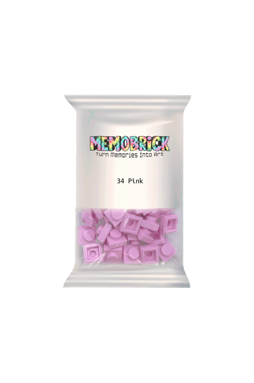 Bag of Bricks - Pink 34 - Memobrick