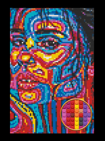 Abstract Women Bricked Mosaic Home Decor 20x30