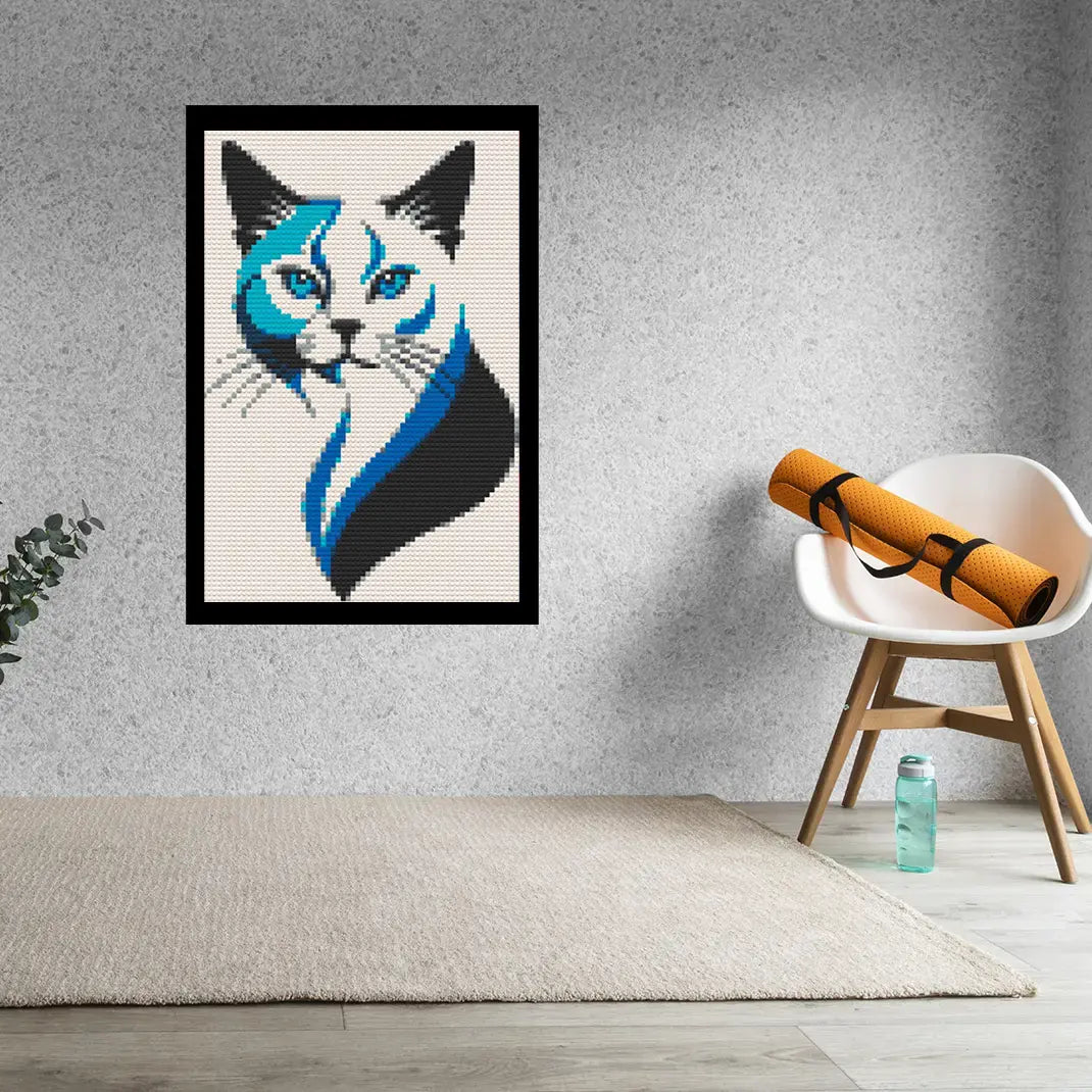 Cat Abstract Bricked Mosaic Home Decor 20x30" - Memobrick