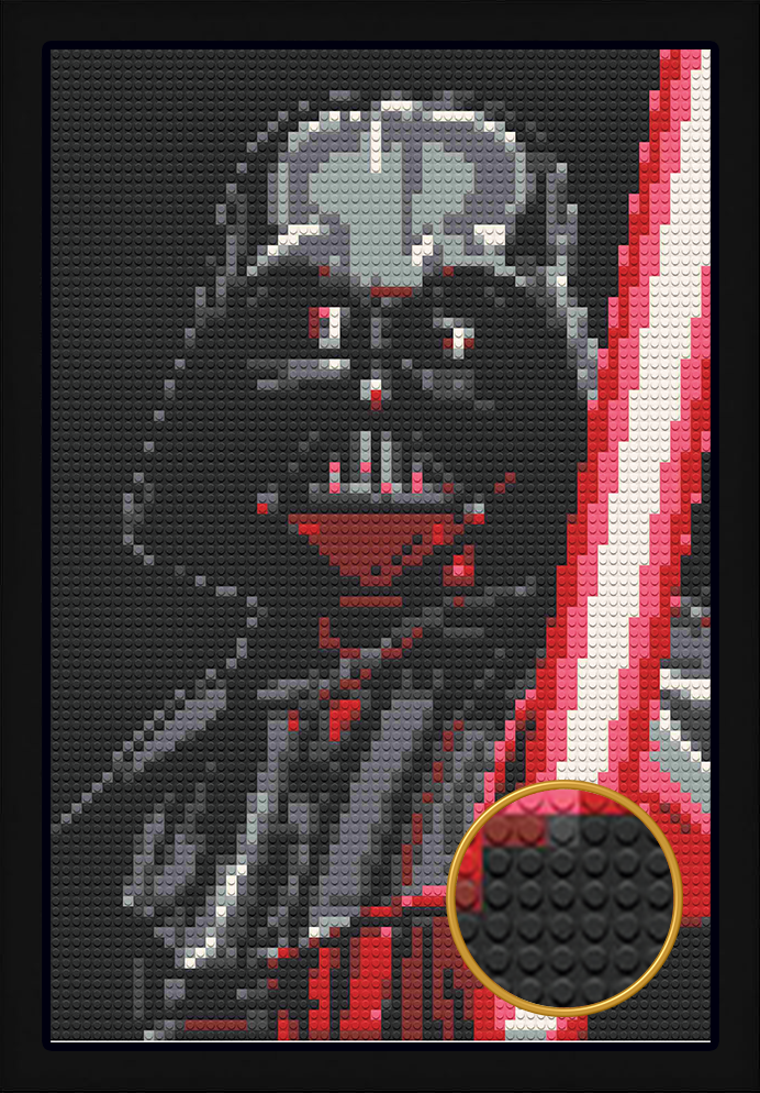 DARTH VADER BRICKED MOSAIC  PORTRAIT 20X30