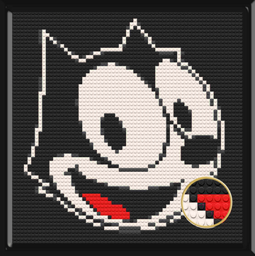 Bricked Mosaic 20x20 Felix The Cat