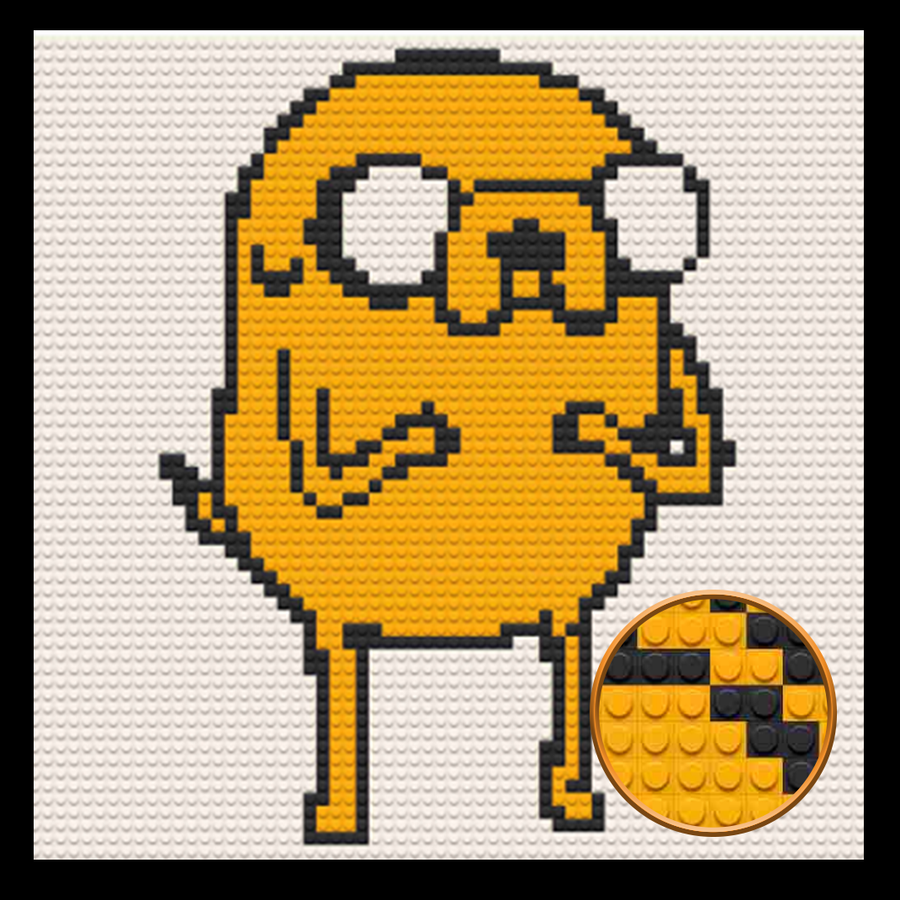 Jake the Dog  Home Decor Bricked Mosaic Portrait 20x20