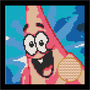 PATRICK STAR BRICKED MOSAIC PORTRAIT 20X20