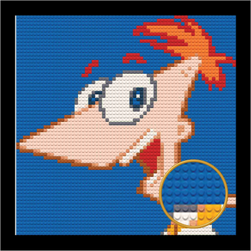 PHINEAS BRICKED MOSAIC PORTRAIT 20X20