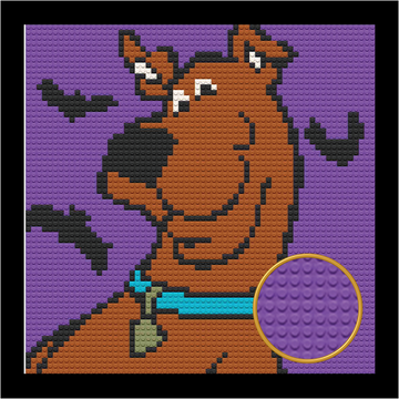 SCOOBY DOO BRICKED MOSAIC PORTRAIT 20X20