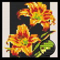 Tiger-Lily-Home-Decoration-Bricked-Mosaic-Portrait-16x16