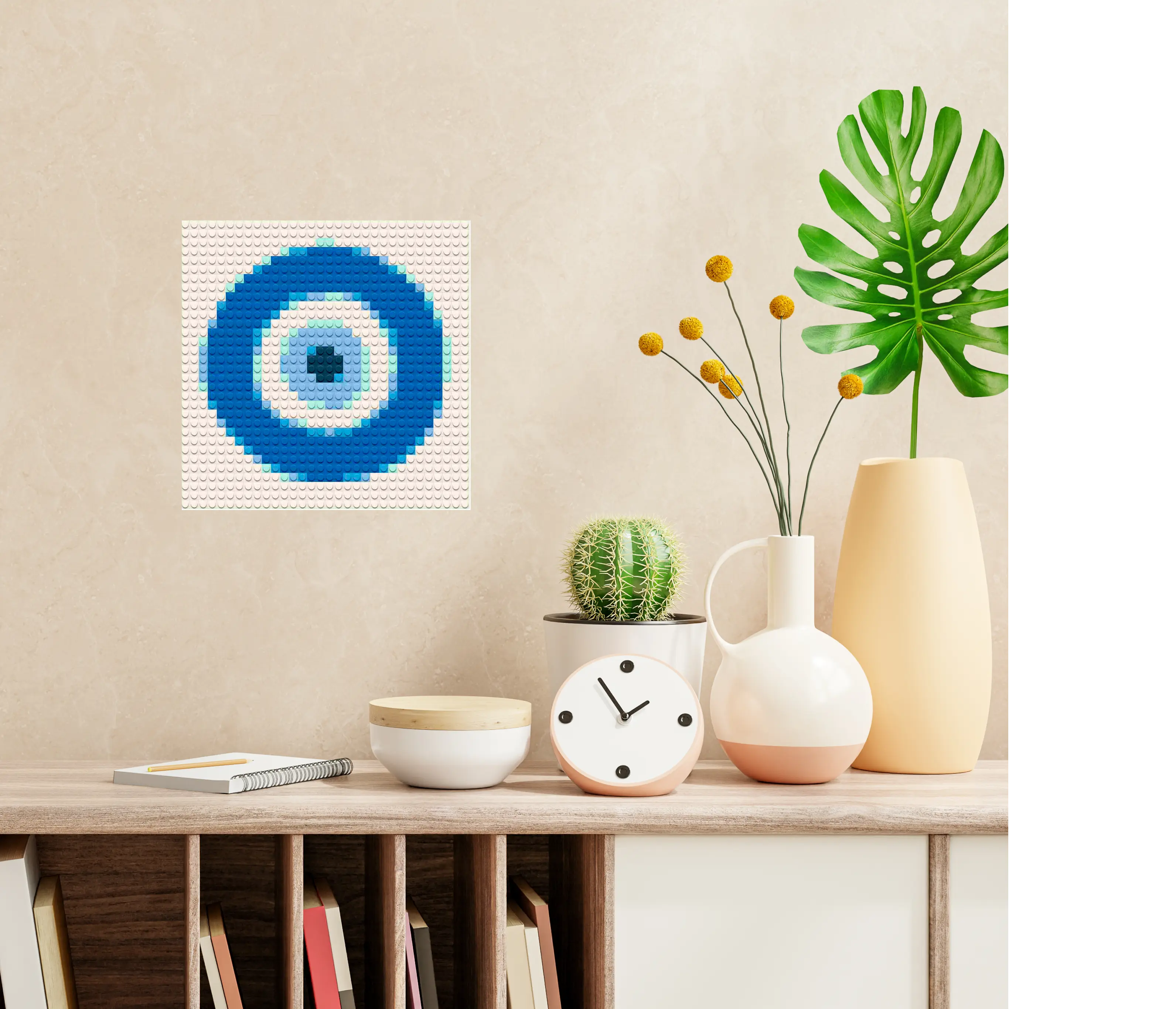 Bricked Mosaic Portrait 10x10" Eye on you - Memobrick