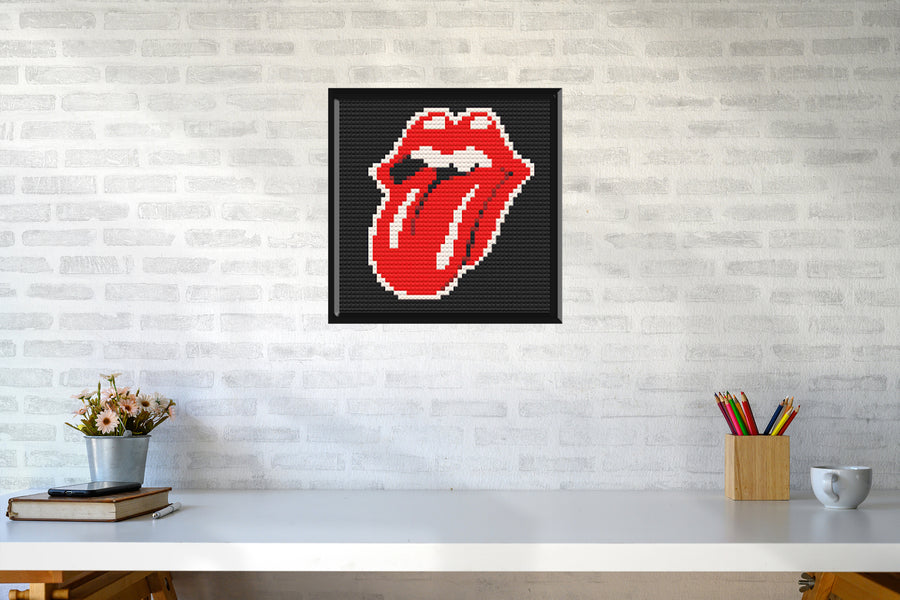 Rock n' roll rolling Home Decor Bricked Mosaic Portrait 16x16