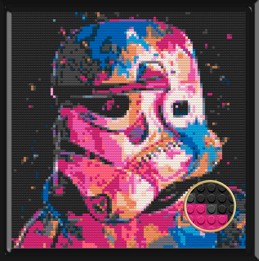 Star wars Art Piece Home Wall Decor Bricked Mosaic Portrait 30x30